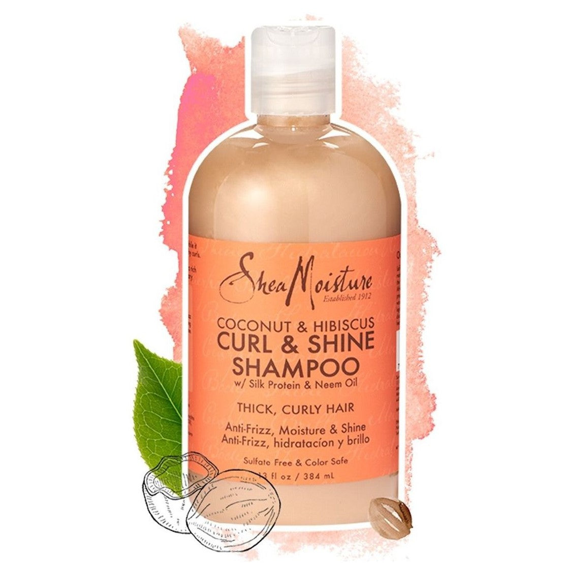 Shea Moisture Coconut & Hibiscus Curl & Shine szampon 384 ml