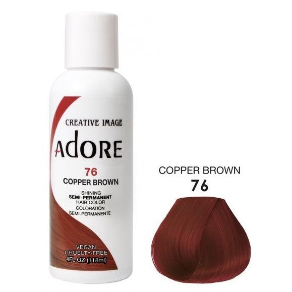 Adore półprzezroczysty kolor włosów 76 miedziany brąz 118 ml