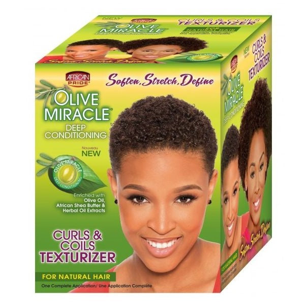 African Pride Olive Miracle Curls and Ceils Texturizer