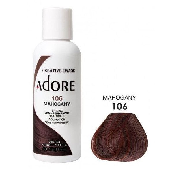 Adore półprodukcyjny kolor włosów 106 MAHOGANY 118 ml
