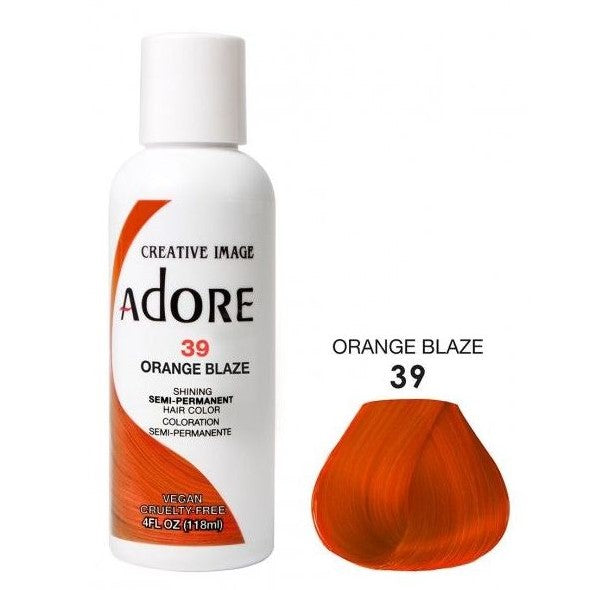 Adore półprzezroczysty kolor włosów 39 Orange Blaze 118 ml